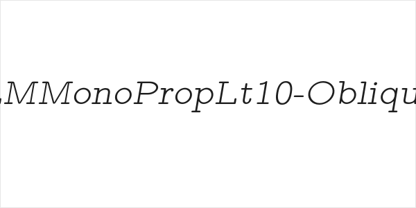 LMMonoPropLt10-Oblique Logo