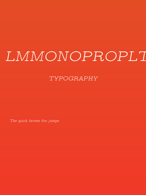 LMMonoPropLt10-Oblique Poster