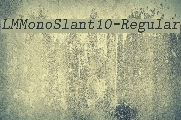 LMMonoSlant10-Regular Font examples