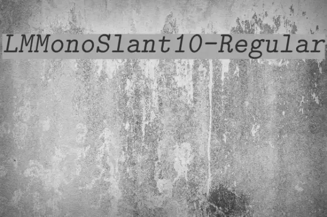 LMMonoSlant10-Regular Example 1