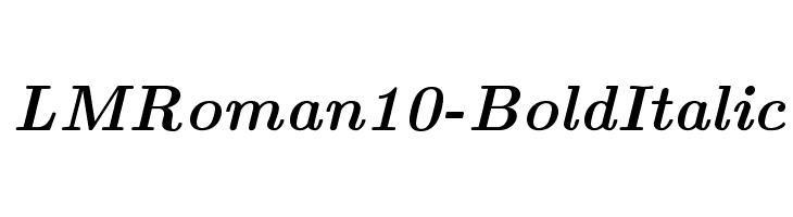 LMRoman10-BoldItalic Font