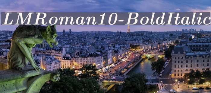 LMRoman10-BoldItalic Font examples