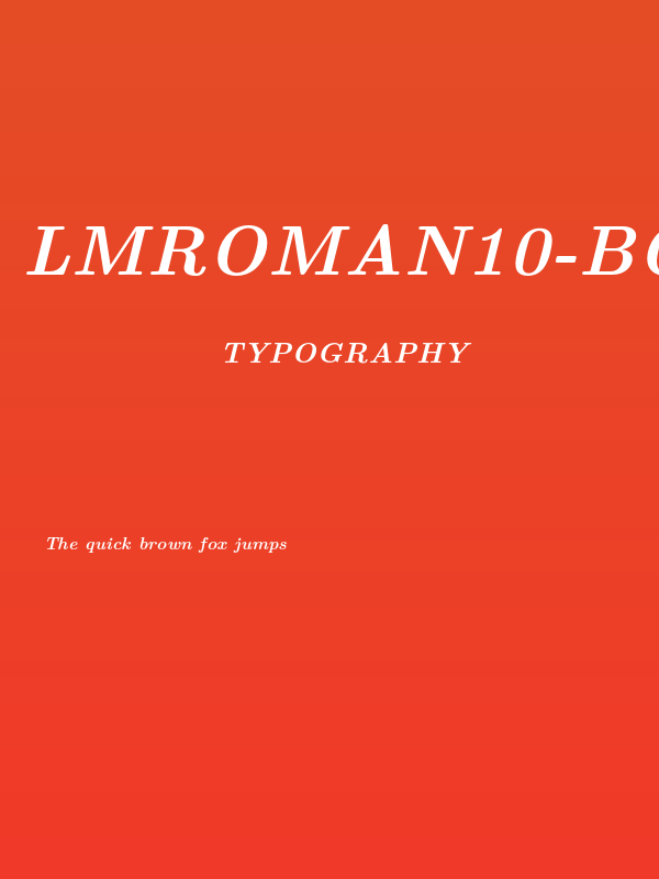 LMRoman10-BoldItalic Poster