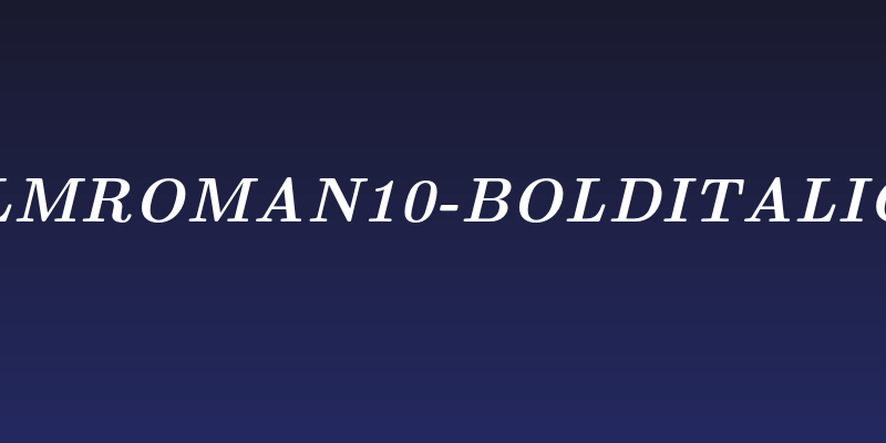 LMRoman10-BoldItalic Social Header