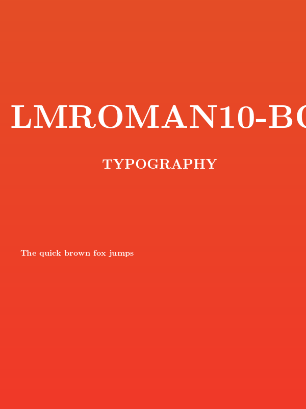 LMRoman10-Bold Poster