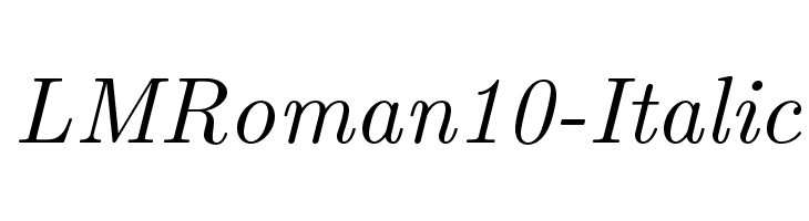 LMRoman10-Italic Font