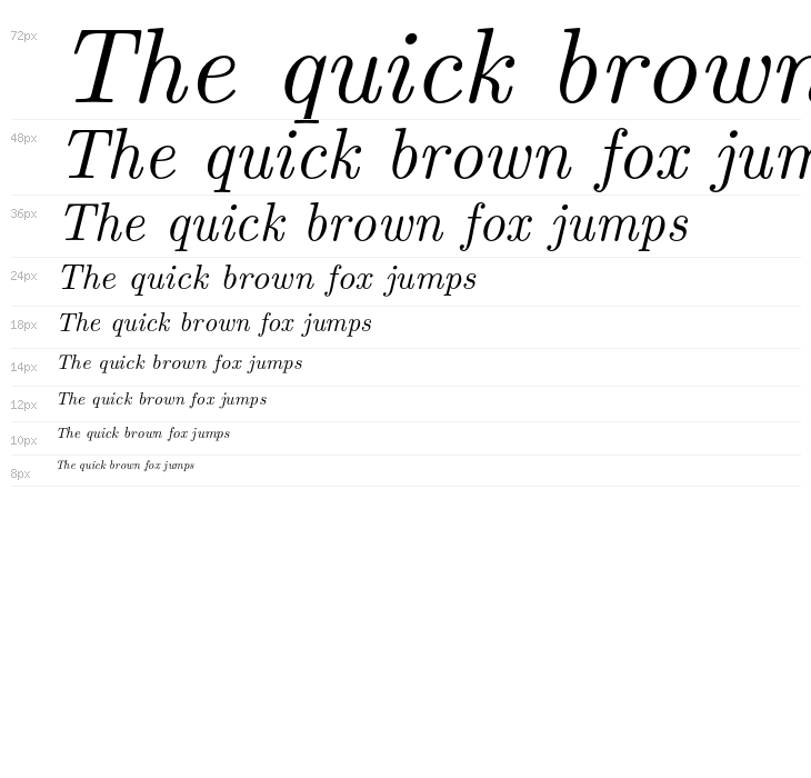 LMRoman10-Italic Waterfall