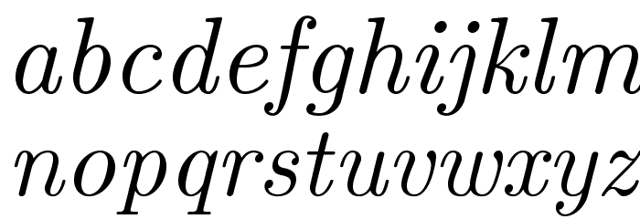 LMRoman10-Italic Font LOWERCASE