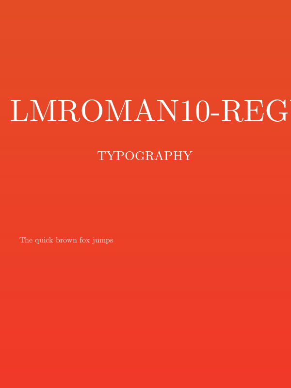 LMRoman10-Regular Poster