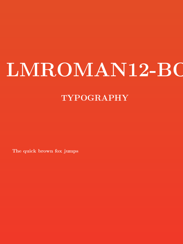 LMRoman12-Bold Poster
