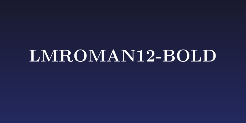 LMRoman12-Bold Social Header