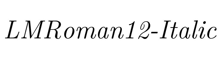 LMRoman12-Italic Font