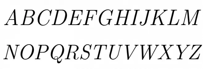 LMRoman12-Italic 字体 大写