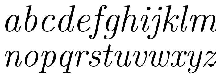 LMRoman12-Italic Font LOWERCASE