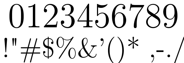 LMRoman12-Regular Font OTHER CHARS