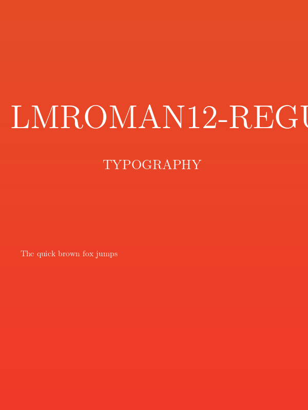 LMRoman12-Regular Poster