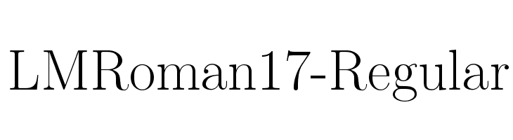LMRoman17-Regular Font