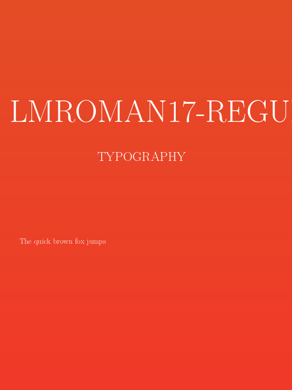 LMRoman17-Regular Poster