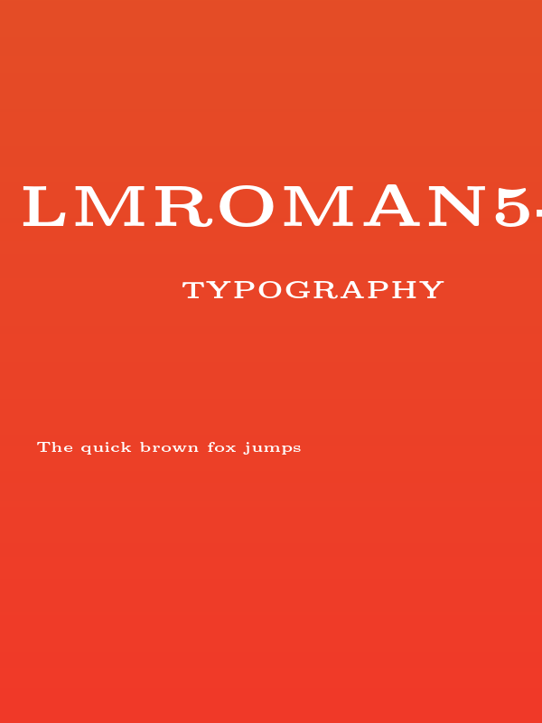 LMRoman5-Bold Poster