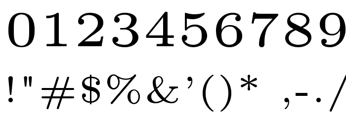 LMRoman5-Regular Font OTHER CHARS