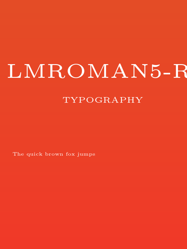 LMRoman5-Regular Poster