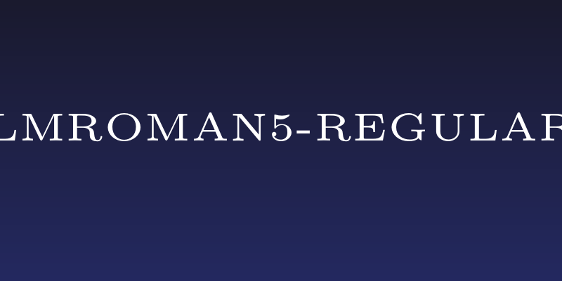 LMRoman5-Regular Social Header