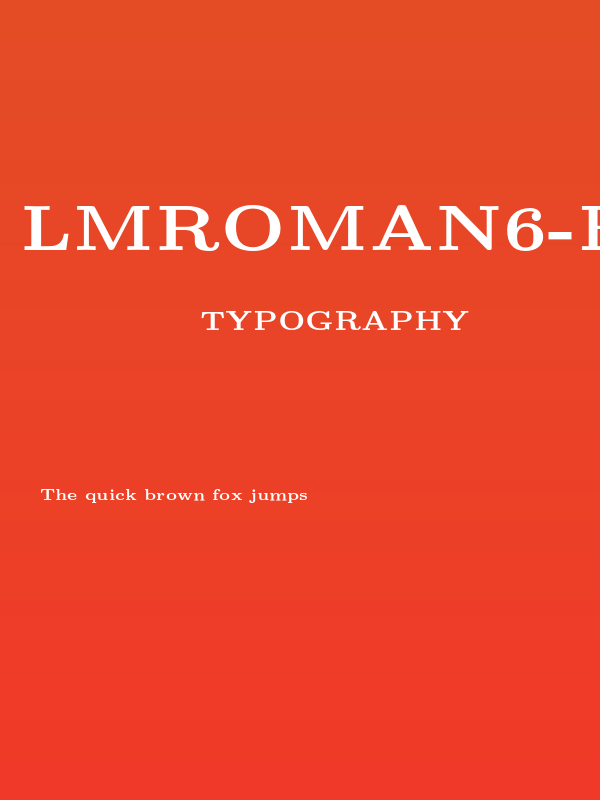 LMRoman6-Bold Poster