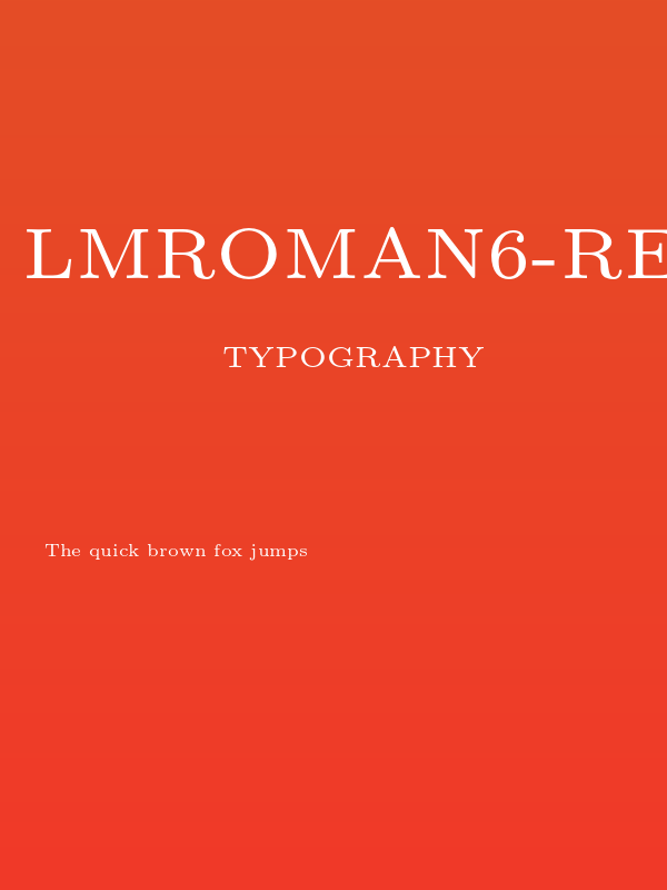 LMRoman6-Regular Poster
