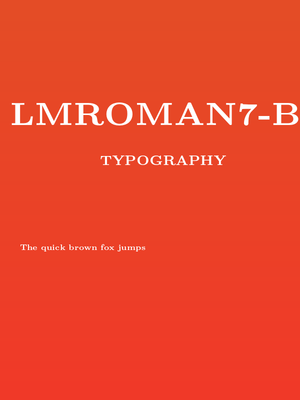 LMRoman7-Bold Poster