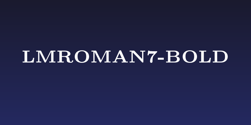 LMRoman7-Bold Social Header