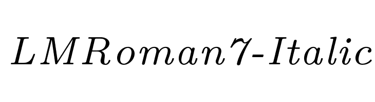 LMRoman7-Italic Font