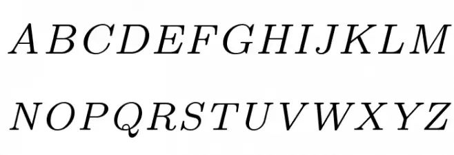 LMRoman7-Italic Schriftart Groß