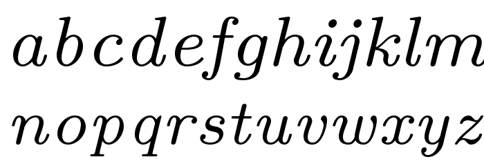 LMRoman7-Italic Font LOWERCASE