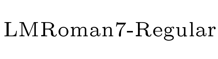 LMRoman7-Regular Font