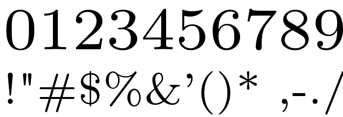LMRoman7-Regular Font OTHER CHARS