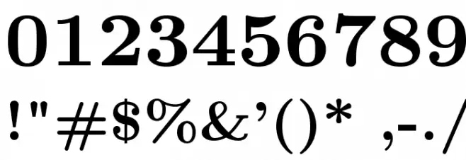 LMRoman8-Bold Font OTHER CHARS