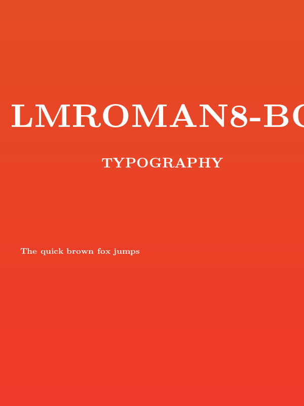 LMRoman8-Bold Poster