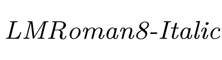 LMRoman8-Italic Font