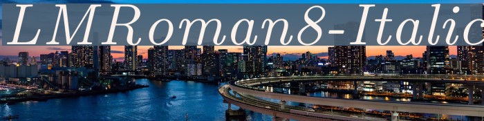 LMRoman8-Italic Font examples