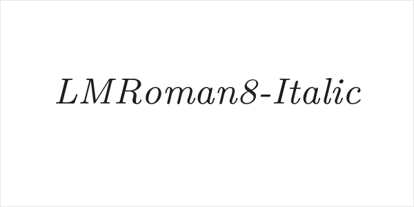 LMRoman8-Italic Logo