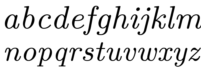 LMRoman8-Italic Font LOWERCASE