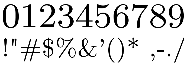 LMRoman8-Regular Font OTHER CHARS