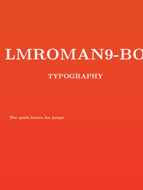 LMRoman9-Bold Poster