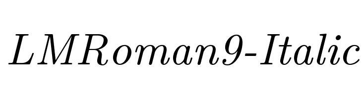 LMRoman9-Italic Font