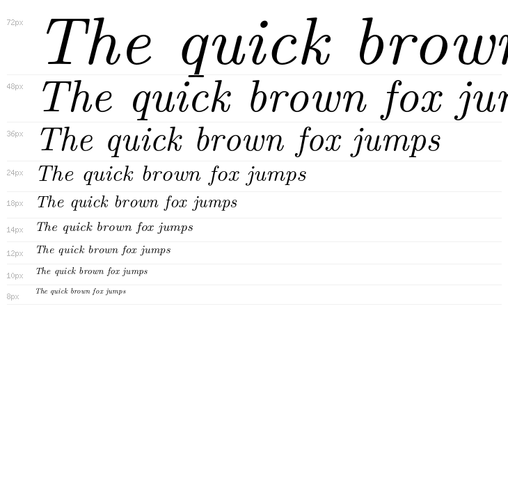 LMRoman9-Italic Waterfall