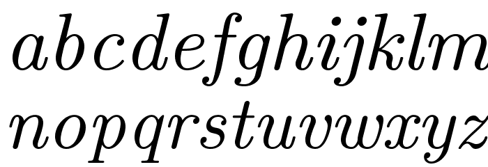 LMRoman9-Italic Font LOWERCASE