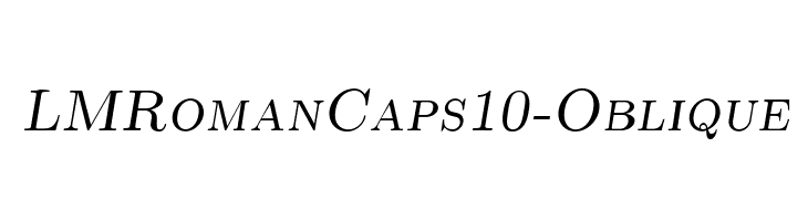LMRomanCaps10-Oblique Font