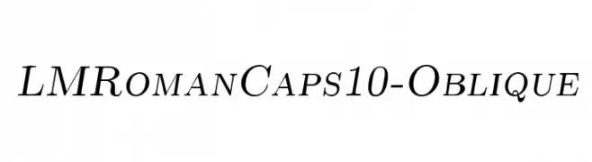 LMRomanCaps10-Oblique  les polices de caractères gratuit tlcharger