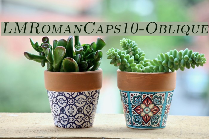 LMRomanCaps10-Oblique Font examples