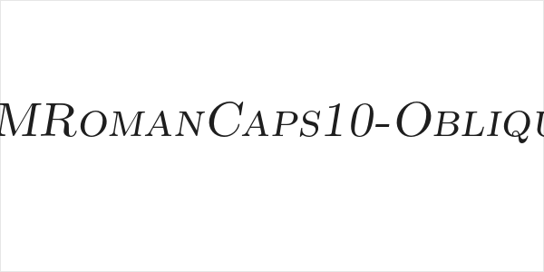 LMRomanCaps10-Oblique Logo